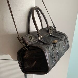 90s vintage brown crossbody oversize bag satchel